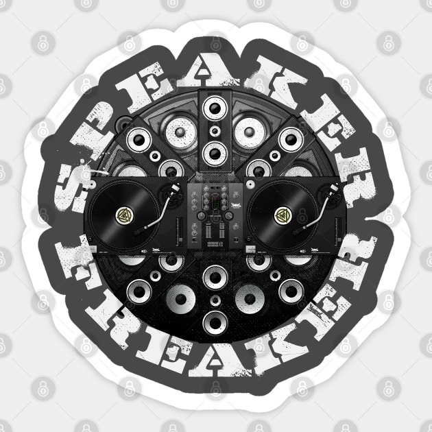 SPEAKER FREAKER Sticker by Aries Custom Graphics